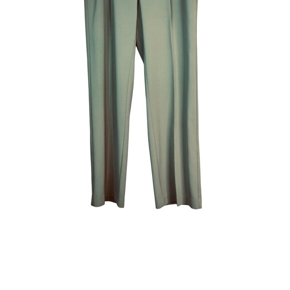 NWT Open Edit Size 6 Sage Green Wide-Leg Trousers Polyester Pockets High Waisted - Picture 7 of 9